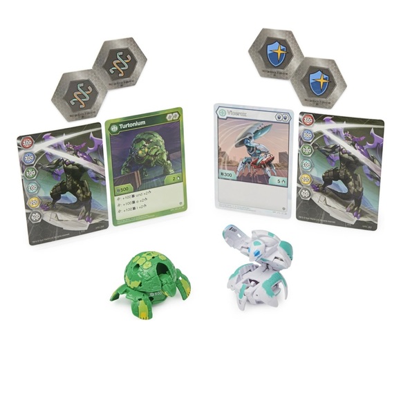 New in Box Bakugan Baku-Tin with 2 Mystery Bakugan -4 BakuCores-Cards - Picture 2 of 4